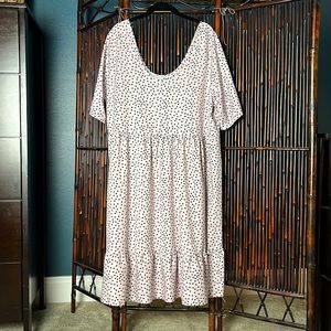 Ruffled Women’s Pink Polka Dot Dress